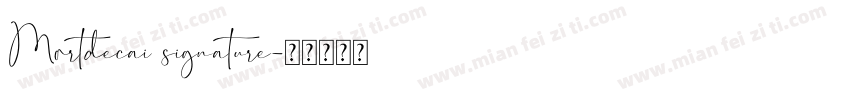 Mortdecai signature字体转换